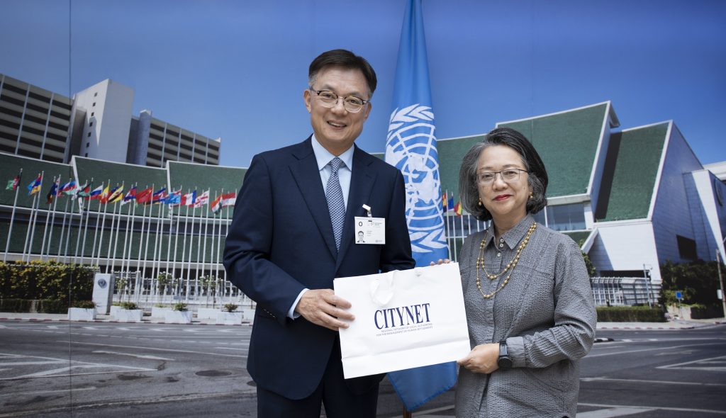 The 81st Commission Session of the United Nations Economic and Social Commission (ESCAP) took place from 21 to 25 April 2025 at the United Nations Conference Centre(UNCC) in Bangkok, Thailand. Bilateral meeting between Executive Secretary Ms. Armida Salsiah Alisjahbana meets with representative from CityNet